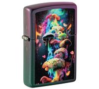 Zippo Windproof Lighter - Mushrooms - Purple Iridescent Finish, Colour Image - Refillable - Reusable - Windproof Design - Gift Box - Metal - Made in USA