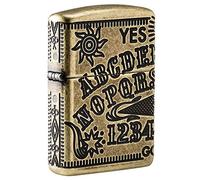 Zippo Pocket Lighter, Armor Antique Brass Ouijia Board, One Size