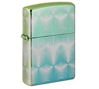 Zippo Windproof Lighter - Pattern - High Polish Teal Finish with 360 Photo Image - Refillable - Reusable - Windproof Design - Gift Box - Made in USA