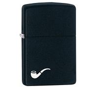 Zippo Windproof Pipe Metal Long Lasting Best Fluid Refillable Perfect Pocket Cigar Lighter Black Matte, Fiber, Regular
