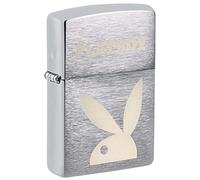 Zippo Lighter, Brushed Chrome Engraved Rabbit Head, One Box (49831), Metal