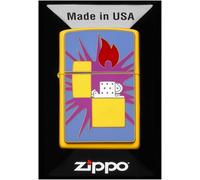 Zippo Windproof Lighter - Pop Art Zippo Lighter, Sunflower, Emblem - Refillable - Reusable - Windproof Design - Gift Box - Made in USA
