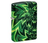Zippo Windproof Lighter - Psychedelic Lip Design - Street Chrome, Colour Image - Refillable for Lifetime Use - Adjustable Flame - Gift Box - Metal - Made in USA