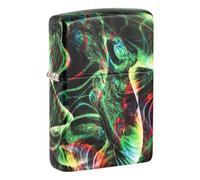 Zippo Windproof Lighter, Psychedelic Swirl Design - 540° Glow-in-the-Dark - Refillable, Reusable, Windproof Design - Comes in Gift Box - Made in USA