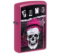 Zippo Windproof Lighter - Punk Skull Design - Refillable - Gift Box - Metal - Made in USA