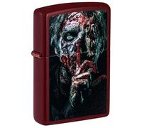 Zippo Windproof Lighter - Quiet Zombie Design - Refillable - Gift Box - Metal - Made in USA