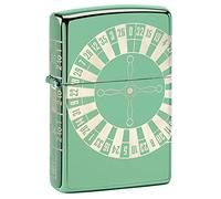 Zippo Lighter, High Polish Green-Roulette, One Size