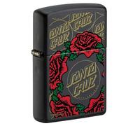Zippo Windproof Lighter, Santa Cruz Design - Matt Black, Colour Image - Refillable, Reusable, Windproof Design - Comes in Gift Box - Made in USA