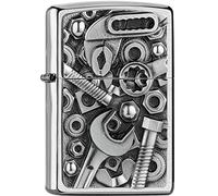 Zippo Lighter Chrome Brushed Plate Screws and Tools 2007674 Tool Screws Original Petrol Windproof Lighter