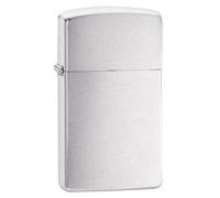Zippo Windproof Lighters, Zippo Slim Brushed Chrome Windproof Lighter