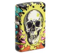 Zippo Windproof Lighter - Skull, 540° Glow-in-The-Dark - Refillable - Reusable - Windproof Design - Gift Box - Made in USA