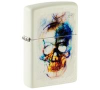 Zippo Windproof Lighter, Skull Design - Glow-in-the-Dark, Colour Image - Refillable, Reusable, Windproof Design - Comes in Gift Box - Made in USA
