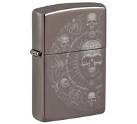 Zippo Windproof Lighter - Skull Mandala, Black Ice, Photo Image - Refillable - Reusable - Windproof Design - Gift Box - Made in USA
