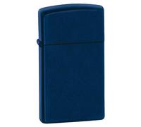 Zippo Windproof Lighter - Slim Model - Slim Navy Matte Finish in Pocket Size - Refillable - Reusable - Windproof Design - Gift Box - Made in USA