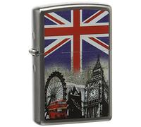 Zippo Windproof Lighter - Souvenir, Destination - Satin Chrome Finish - Colour Image - Refillable - Reusable - Gift Box - Metal - Made in USA