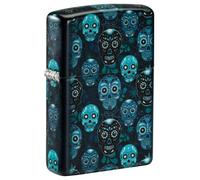 Zippo Windproof Lighter - Sugar Skulls, 540° Glow-in-the-Dark - Refillable - Reusable - Windproof Design - Gift Box - Made in USA