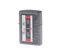Zippo Windproof Lighter - Tape - Iron Stone, Colour Image - Refillable for Lifetime Use - Adjustable Flame - Gift Box - Metal Construction - Made in USA