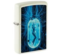 Zippo Windproof Lighter, Tube Woman Design - Glow-in-the-Dark, Colour Image - Refillable, Reusable, Windproof Design - Comes in Gift Box - Made in USA