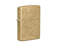 Zippo Windproof Lighter - Tumbled Brass - Classic Armor - Base Model - Refillable - Reusable - Windproof Design - Gift Box - Metal - Made in USA