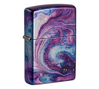 Zippo Universe Astro Design-540 Fusion Tumbled Chrome-Refillable Windproof Lighter in Gift Box, Brass, Purple, One Size