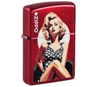 Zippo Windproof Lighter - Vintage Pinup Design 2 - Refillable - Gift Box - Metal - Made in USA