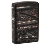 Zippo Windproof Lighter - Vintage Tools design - Refillable - Gift Box - Metal - Made in USA