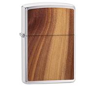 Zippo Windproof Lighter - Woodchuck - Brushed Chrome Finish - Refillable for Lifetime Use - Adjustable Flame - Gift Box - Metal Construction - Made in USA