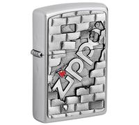 Zippo Windproof Lighter|Metal Long Lasting Zippo Lighter|Best with Zippo Lighter Fluid|Refillable Lighter| Perfect for Cigarettes Cigars Candles|Pocket Lighter Fire Starter|Zippo Wall Emblem