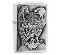 Zippo windproof lighter metal long lasting zippo lighter use zippo lighter fluid refillable lighter perfect for cigarettes cigars candles pocket lighter fire starter HARLEY-DAVIDSON legend design