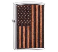 Zippo Woodchuck USA American Flag Pocket Lighter, Multi, One Size