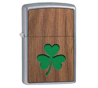 Zippo Woodchuck USA Clover Pocket Lighter, Chrome, One Size