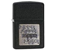 Zippo Zippo Brass Emblem Lighter - Black Crackle