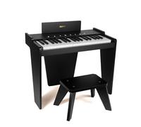 ZIPPY Kids Piano Keyboard, 37 Keys Digital Piano for Kids, Touch Sensitive Control Panel, Built-in Songs, Volume Adjustable, Music Educational Instrument, Wood Piano for 3+ Girls and Boys (Black Plus)