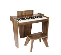 ZIPPY Kids Piano Keyboard, 37 Keys Digital Piano for Kids, Touch Sensitive Control Panel, Built-in Songs, Volume Adjustable, Music Educational Instrument, Wood Piano for 3+ Girls and Boys, Walnut Plus