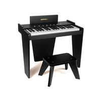 ZIPPY MAT Kids Piano Keyboard, 37 Keys Digital Piano for Kids, Music Educational Instrument, Wooden Toy for Toddlers Girls Boys (Black Plus)