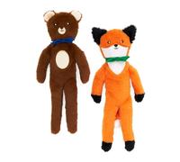 ZippyPaws Fluffy Peltz - Bear and Fox