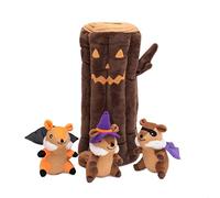 ZippyPaws Halloween Burrow - Haunted Log - No-Stuffing Squeaky Dog Toy