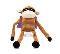 ZippyPaws Halloween Crinkle Monkey - SuperMonkey - No-Stuffing Squeaky Dog Toy