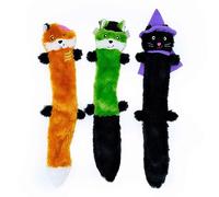 ZippyPaws Halloween Skinny Peltz 3-Pack Large - No-Stuffing Squeaky Dog Toy