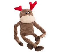 ZippyPaws Holiday Crinkle - Reindeer Large Dog Plush Toy for Dogs