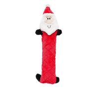 ZippyPaws Holiday Jigglerz Squeaky Santa Plush No Stuffing Dog Toy
