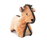ZippyPaws Holiday Z-Stitch Grunterz - Reindeer Dog Tough Plush Toy for Dogs