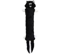 ZippyPaws - Jigglerz Tough No Stuffing Squeaky Plush Dog Toy with Crinkle Head and Tail - Skunk