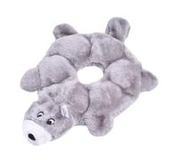 ZippyPaws - Loopy - No Stuffing Squeaky Plush Dog Toy - for Small and Medium Dogs - Wolf