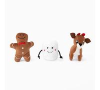 ZippyPaws Miniz 3-Pack Santa's Friends
