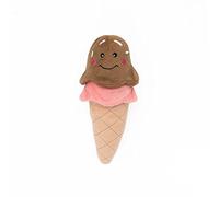 ZippyPaws NomNomz - Dog Squeaky Toys to Keep Them Busy, Funny Food Plush for Small & Medium Dogs, Cute Stuffed Puppy Toy, Pet Products, Gift for Dogs of All Breeds, Soft and Cuddly - Ice Cream