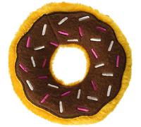 ZippyPaws - Original Donutz No Stuffing Squeaky Plush Dog Toy - Chocolate