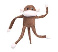 ZippyPaws - Spencer The Crinkle Monkey Dog Toy, Squeaker and Crinkle Plush Toy - Brown, Large