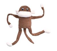 ZippyPaws - Spencer The Crinkle Monkey Dog Toy, Squeaker and Crinkle Plush Toy - Brown, X-Large