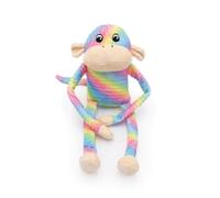 ZippyPaws Spencer the Crinkle Monkey - Large Rainbow 24/cs